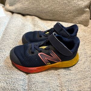 New Balance toddler Navy and Yellow Shoes